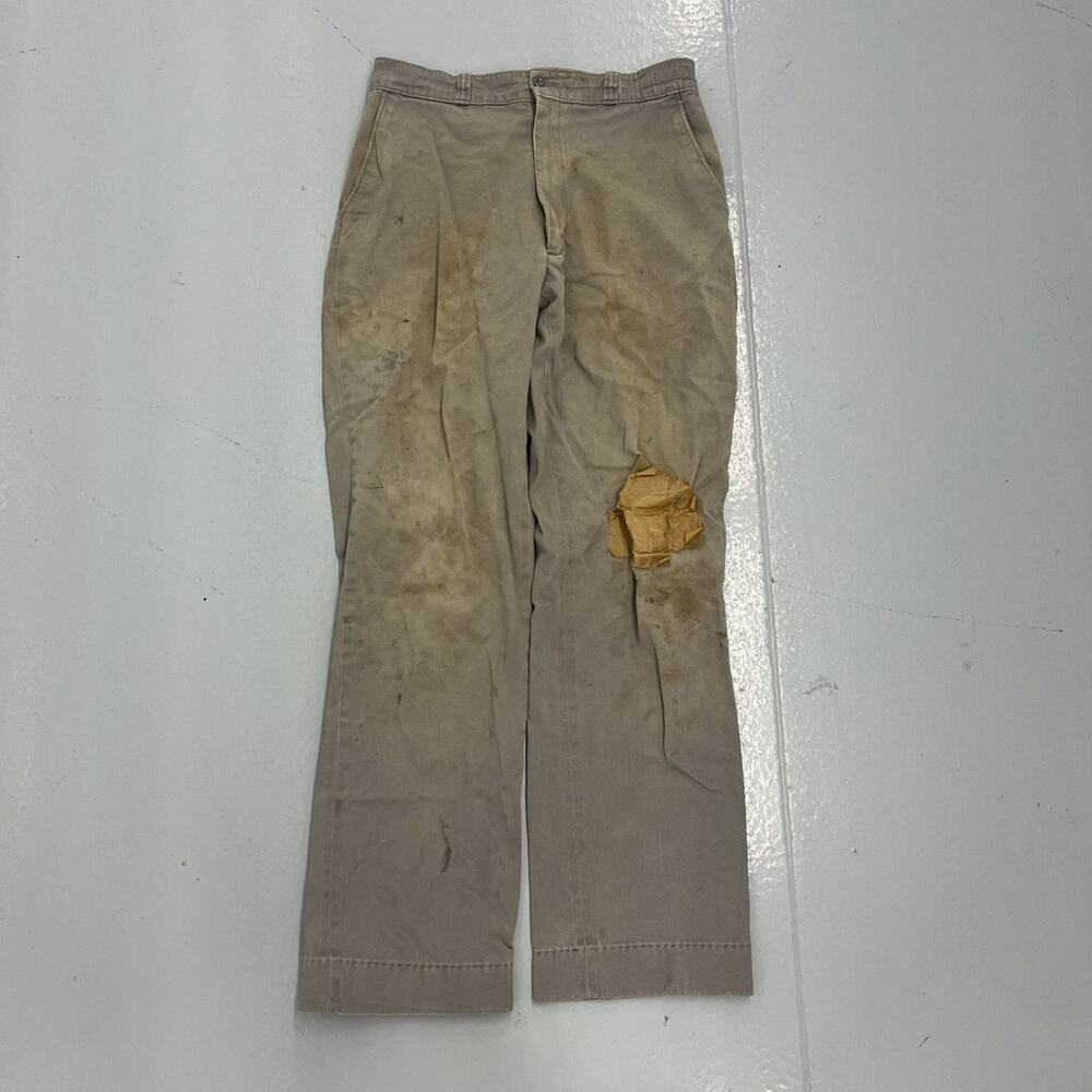 Vintage 60s Grey Sanforized Workwear Chinos 31x31